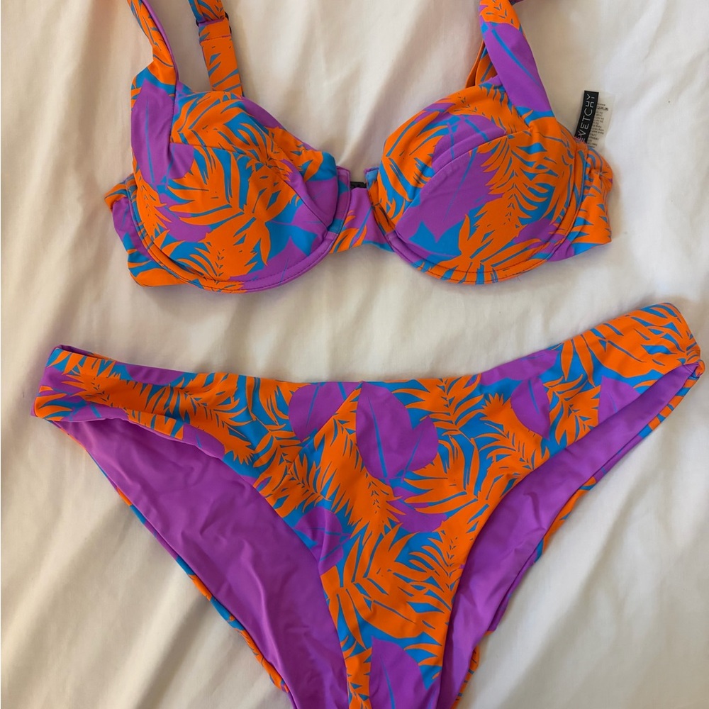 Vetchy Laguna Bikini Tropical Set, Large Top XL Bottom